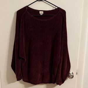a new day Women's Purple Scoop Neck Sweater